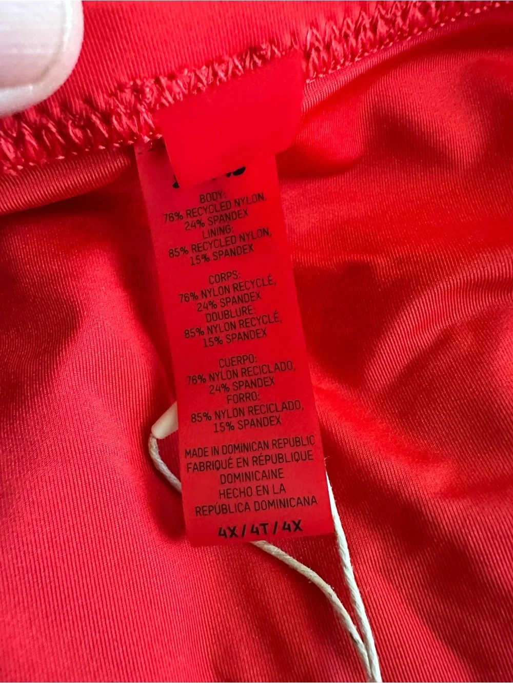 NWT Recycled Swim Plus Size Mid Coverage Swim Bottoms Ruby Red - Size 4X